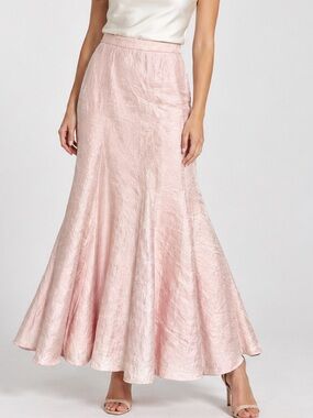 BELLESSA Pink Shimmer Maxi Skirt Mermaid Trumpet Formal Evening Made in Canada